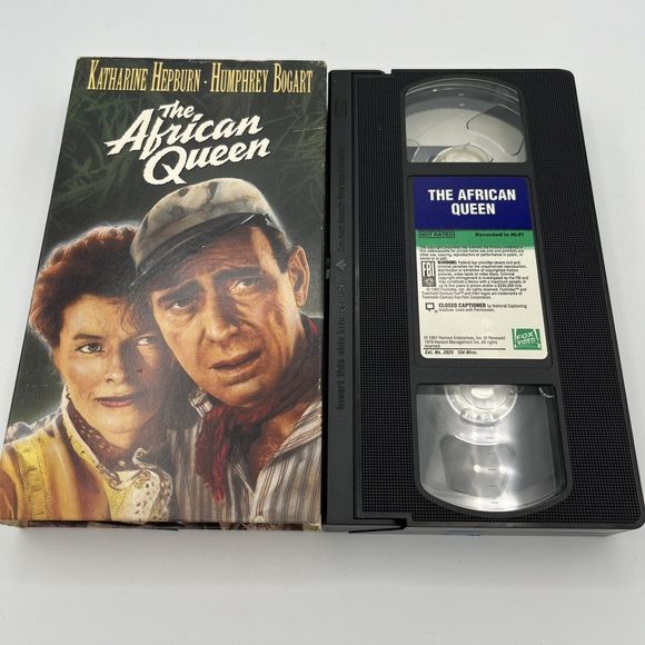The African Queen VHS Kathrine Hepburn Humphrey Bogart PG 1979 Fox Video VGCond - Picture 7 of 7